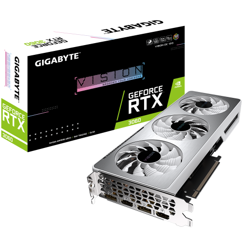 Фото Видеокарта Gigabyte GeForce RTX 3060 VISION OC 12288MB (GV-N3060VISION OC-12GD 2.0)