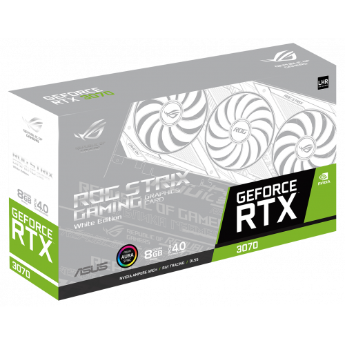 Продать Видеокарта Asus ROG GeForce RTX 3070 STRIX White 8192MB (ROG-STRIX-RTX3070-8G-WHITE-V2) по Trade-In интернет-магазине Телемарт - Киев, Днепр, Украина фото