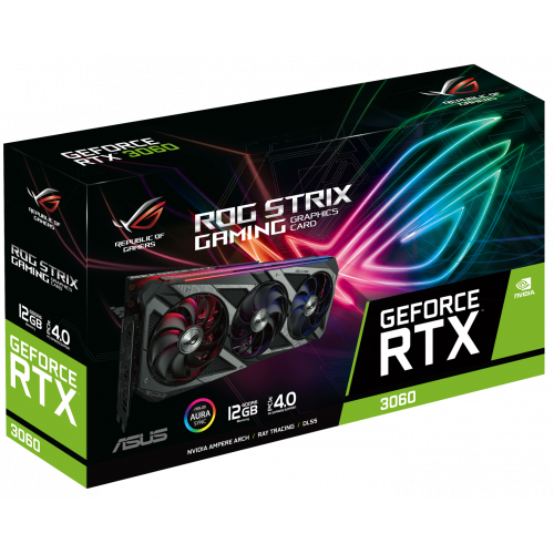 Продати Відеокарта Asus ROG GeForce RTX 3060 STRIX 12288MB (ROG-STRIX-RTX3060-12G-V2-GAMING) за Trade-In у інтернет-магазині Телемарт - Київ, Дніпро, Україна фото