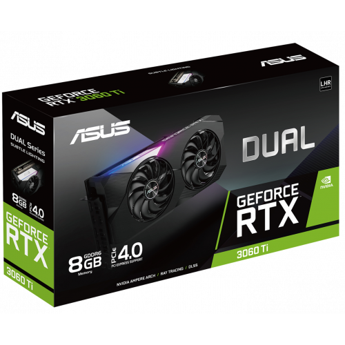 Продать Видеокарта Asus GeForce RTX 3060 Ti Dual 8192MB (DUAL-RTX3060TI-8G-V2) по Trade-In интернет-магазине Телемарт - Киев, Днепр, Украина фото