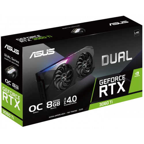 Фото Видеокарта Asus GeForce RTX 3060 Ti Dual OC 8192MB (DUAL-RTX3060TI-O8G-V2)