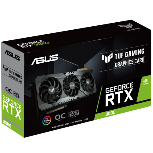 Photo Video Graphic Card Asus TUF GeForce RTX 3060 Gaming OC 12288MB (TUF-RTX3060-O12G-V2-GAMING)