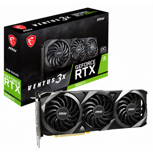 Продати Відеокарта MSI GeForce RTX 3060 Ti VENTUS 3X 8192MB (RTX 3060 Ti VENTUS 3X 8G) LHR за Trade-In у інтернет-магазині Телемарт - Київ, Дніпро, Україна фото