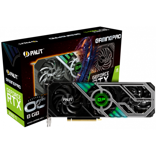 Продати Відеокарта Palit GeForce RTX 3060 Ti GamingPro OC V1 8192MB (NE6306TT19P2-1041A) LHR за Trade-In у інтернет-магазині Телемарт - Київ, Дніпро, Україна фото
