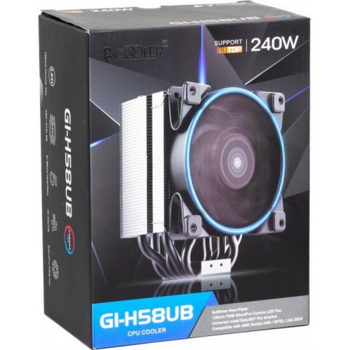 Продати Кулер PCCooler GI-H58UB Corona Blue за Trade-In у інтернет-магазині Телемарт - Київ, Дніпро, Україна фото