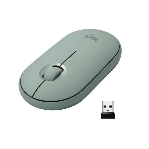 Купити Миша Logitech Pebble M350 (910-005720) Eucalyptus - ціна в Києві, Львові, Вінниці, Хмельницькому, Франківську, Україні | інтернет-магазин TELEMART.UA фото