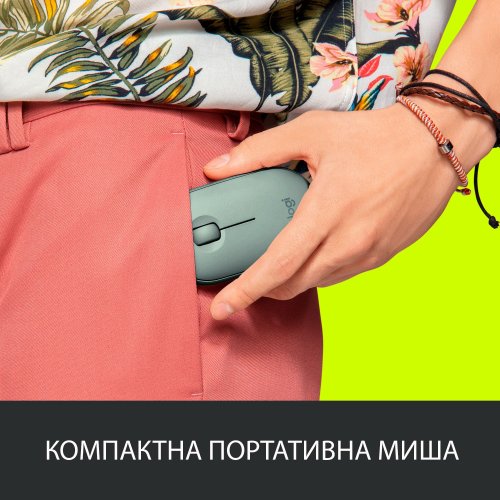 Купити Миша Logitech Pebble M350 (910-005720) Eucalyptus - ціна в Києві, Львові, Вінниці, Хмельницькому, Франківську, Україні | інтернет-магазин TELEMART.UA фото