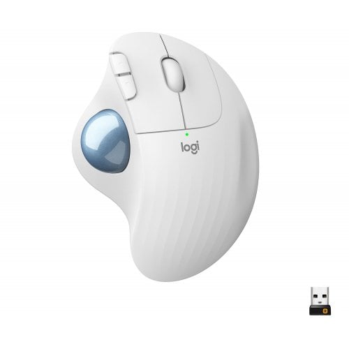 Купити Миша Logitech ERGO M575 (910-005870) White - ціна в Києві, Львові, Вінниці, Хмельницькому, Франківську, Україні | інтернет-магазин TELEMART.UA фото