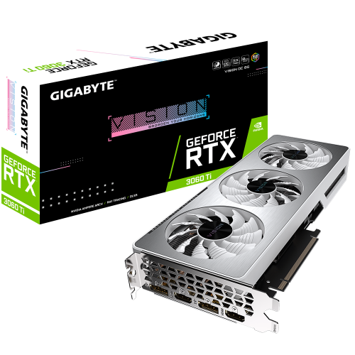 Photo Video Graphic Card Gigabyte GeForce RTX 3060 Ti VISION OC 8192MB (GV-N306TVISION OC-8GD 2.0)