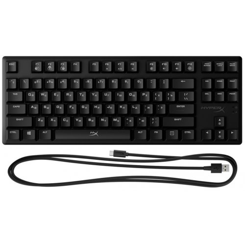 Купити Клавіатура HyperX Alloy Origins Core HyperX Blue (HX-KB7BLX-RU/4P5P2AX) Black - ціна в Києві, Львові, Вінниці, Хмельницькому, Франківську, Україні | інтернет-магазин TELEMART.UA фото