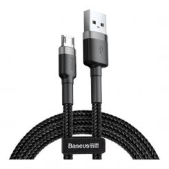 Кабель Baseus Cafule Cable USB to microUSB 1m 2.4A Data/Charge (CAMKLF-BG1) Black/Grey