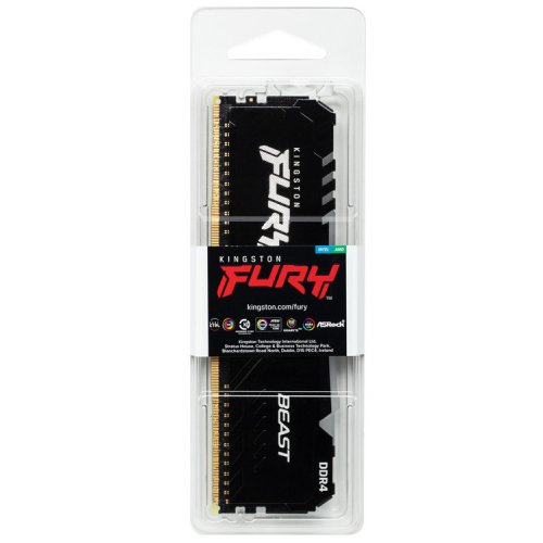 Продать ОЗУ Kingston DDR4 32GB 2666Mhz FURY Beast RGB Black (KF426C16BBA/32) по Trade-In интернет-магазине Телемарт - Киев, Днепр, Украина фото