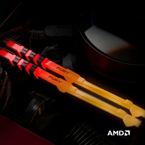 Продать ОЗУ Kingston DDR4 32GB 2666Mhz FURY Beast RGB Black (KF426C16BBA/32) по Trade-In интернет-магазине Телемарт - Киев, Днепр, Украина фото