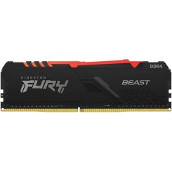 Фото Kingston DDR4 16GB 3200Mhz FURY Beast RGB Black (KF432C16BBA/16)