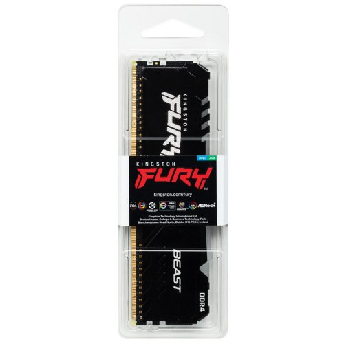 Фото ОЗУ Kingston DDR4 8GB 3600Mhz FURY Beast RGB Black (KF436C17BBA/8)