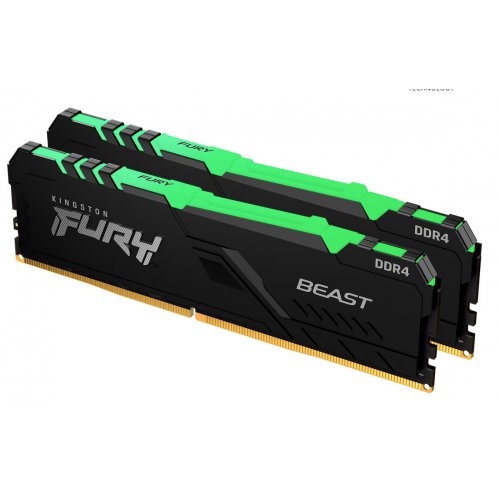 Продати ОЗП Kingston DDR4 16GB (2x8GB) 3733Mhz FURY Beast RGB Black (KF437C19BBAK2/16) за Trade-In у інтернет-магазині Телемарт - Київ, Дніпро, Україна фото