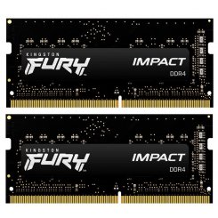 Фото ОЗУ Kingston SODIMM DDR4 16GB (2x8GB) 2666Mhz FURY Impact Black (KF426S15IBK2/16)