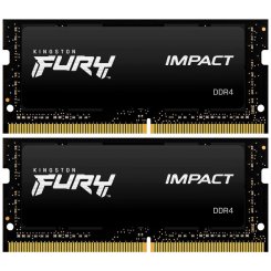 Фото ОЗУ Kingston SODIMM DDR4 32GB (2x16GB) 2666Mhz FURY Impact Black (KF426S15IB1K2/32)