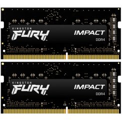 ОЗП Kingston SODIMM DDR4 32GB (2x16GB) 2933Mhz FURY Impact Black (KF429S17IBK2/32)