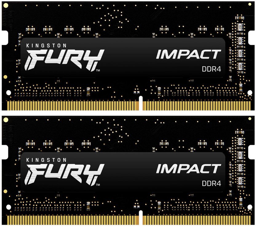ОЗУ Kingston SODIMM DDR4 16GB (2x8GB) 3200Mhz FURY Impact Black