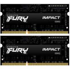 ОЗУ Kingston SODIMM DDR3 8GB (2x4GB) 1600Mhz FURY Impact Black (KF316LS9IBK2/8)