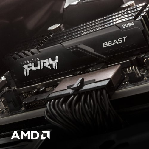 Продати ОЗП Kingston DDR4 32GB (4x8GB) 2666Mhz FURY Beast Black (KF426C16BBK4/32) за Trade-In у інтернет-магазині Телемарт - Київ, Дніпро, Україна фото