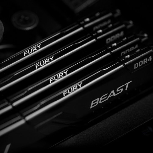 ОЗП Kingston DDR4 16GB (2x8GB) 3200Mhz FURY Beast Black (KF432C16BBK2/16) купити в Україні: Київ, Львів, Хмельницький, Тернопіль, Івано-Франківськ | Перевірка сумісності, низька ціна, відгуки, характеристики від TELEMART фото