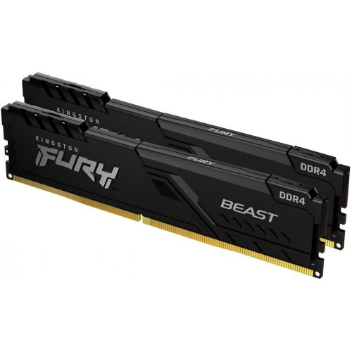 Купить ОЗУ Kingston DDR4 16GB (2x8GB) 3200Mhz FURY Beast Black (KF432C16BBK2/16) с проверкой совместимости: обзор, характеристики, цена в Киеве, Днепре, Одессе, Харькове, Украине | интернет-магазин TELEMART.UA фото