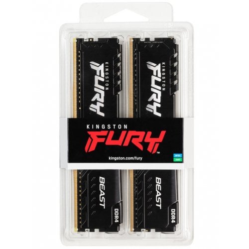 Купить ОЗУ Kingston DDR4 32GB (4x8GB) 3200Mhz FURY Beast Black (KF432C16BBK4/32) с проверкой совместимости: обзор, характеристики, цена в Киеве, Днепре, Одессе, Харькове, Украине | интернет-магазин TELEMART.UA фото