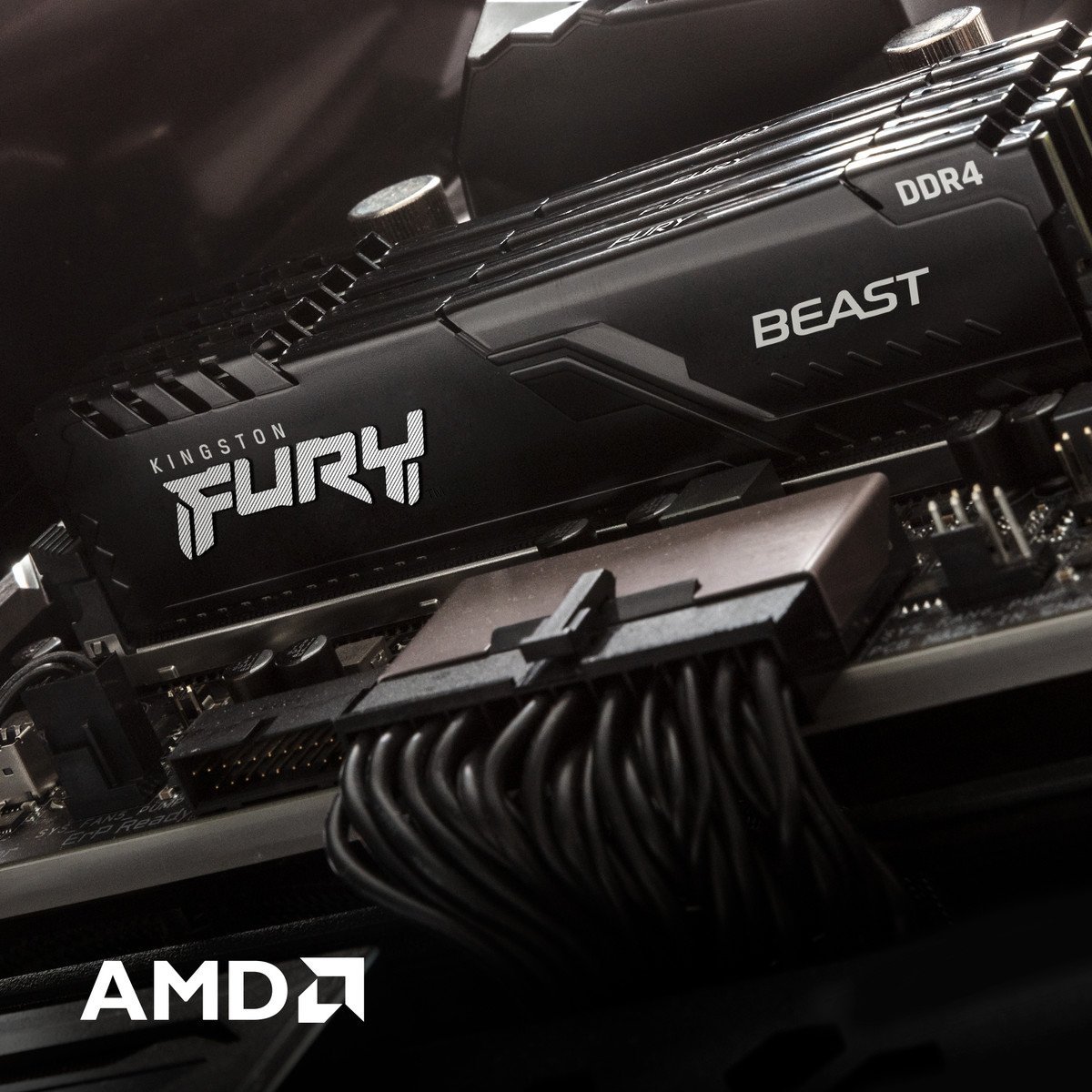 ОЗУ Kingston DDR4 32GB (2x16GB) 3200Mhz FURY Beast Black (KF432C16BB1K2 ...