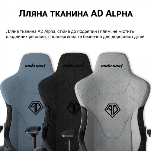 Ігрове крісло Anda Seat T-Pro 2 XL (AD12XLLA-01-GB-F) Grey/Black купити в Україні: Київ, Львів, Хмельницький, Тернопіль, Івано-Франківськ | Низька ціна, відгуки, характеристики від TELEMART фото