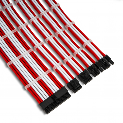Набір кастомних кабелів живлення EVOLVE Custom PSU Cable Kit 0.3m (EV-PSUMF-03WhR) White/Red
