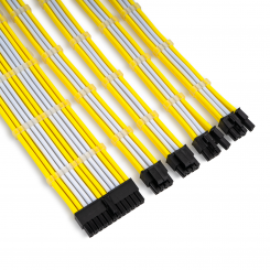 Набір кастомних кабелів живлення EVOLVE Custom PSU Cable Kit 0.3m (EV-PSUMF-03WhY) White/Yellow