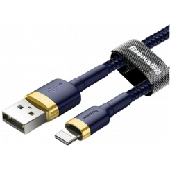 Кабель Baseus Cafule Cable USB to Lightning 2.4A 1m (CALKLF-BV3) Gold/Blue