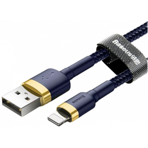 Купить Кабель Baseus Cafule Cable USB to Lightning 2.4A 1m (CALKLF-BV3) Gold/Blue - цена в Харькове, Киеве, Днепре, Одессе
в интернет-магазине Telemart фото