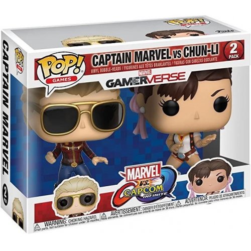 Коллекционная фигурка Funko Pop! Cap vs. Mavl: Captain Marvel vs Chun-Li (FUN1099) купить в Украине | Telemart фото