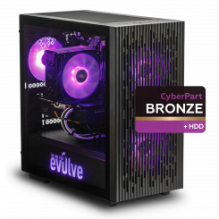 Комп'ютер EVOLVE CyberPart Bronze 2H (EVCP-B2HR310N166-8S240H1TBk) Black / AMD Ryzen 3 3100 (3.6-3.9), 4 ядра / GTX 1660 / 8 ГБ (DDR4) / 240 ГБ (SSD) / 1000 ГБ (HDD)