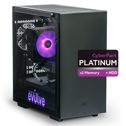 Продати Комп'ютер EVOLVE CyberPart Platinum H+ (EVCP-PHi1010N166S-16S240H1TBBk) Black за Trade-In у інтернет-магазині Телемарт - Київ, Дніпро, Україна фото
