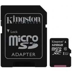 Карта пам'яті Kingston microSDXC 128GB UHS-I Class 10 (с адаптером) (SDCX10/128GB)