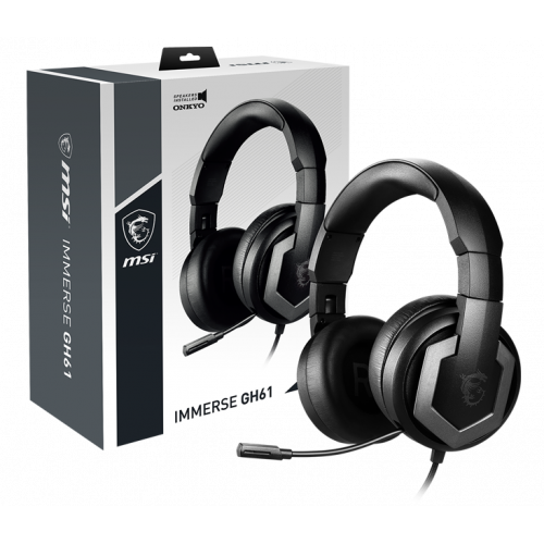 Купить Наушники MSI IMMERSE GH61 Black - цена в Харькове, Киеве, Днепре, Одессе
в интернет-магазине Telemart фото