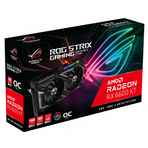 Продати Відеокарта Asus ROG Radeon RX 6600 XT STRIX OC 8192MB (ROG-STRIX-RX6600XT-O8G-GAMING) за Trade-In у інтернет-магазині Телемарт - Київ, Дніпро, Україна фото