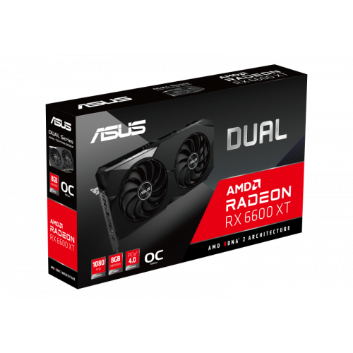Фото Видеокарта Asus Radeon RX 6600 XT Dual OC 8192MB (DUAL-RX6600XT-O8G)