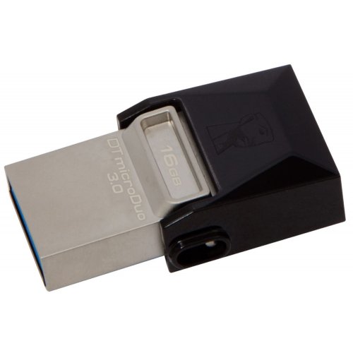 Купить Накопитель Kingston DataTraveler MicroDuo USB 3.0/MicroUSB 16GB Grey (DTDUO3/16GB) - цена в Харькове, Киеве, Днепре, Одессе
в интернет-магазине Telemart фото