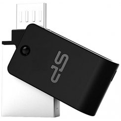 Фото Накопичувач Silicon Power Mobile X21 USB 2.0/MicroUSB 16GB Black (SP016GBUF2X21V1K)