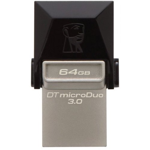 Купить Накопитель Kingston DataTraveler MicroDuo USB 3.0/MicroUSB 64GB Grey (DTDUO3/64GB) - цена в Харькове, Киеве, Днепре, Одессе
в интернет-магазине Telemart фото
