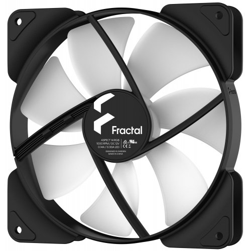 Кулер для корпуса Fractal Design Aspect 14 RGB (FD-F-AS1-1404) Black купити з перевіркою сумісності: огляд, характеристики, ціна у Києві, Львові, Вінниці, Хмельницькому, Івано-Франківську, Україні | інтернет-магазин TELEMART.UA фото