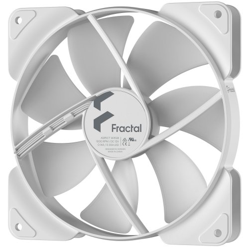 Кулер для корпуса Fractal Design Aspect 14 RGB (FD-F-AS1-1408) White купити з перевіркою сумісності: огляд, характеристики, ціна у Києві, Львові, Вінниці, Хмельницькому, Івано-Франківську, Україні | інтернет-магазин TELEMART.UA фото