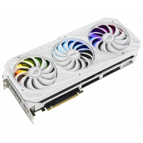 Photo Video Graphic Card Asus ROG GeForce RTX 3090 STRIX OC White 24576MB (ROG-STRIX-RTX3090-O24G-WHITE FR) Factory Recertified