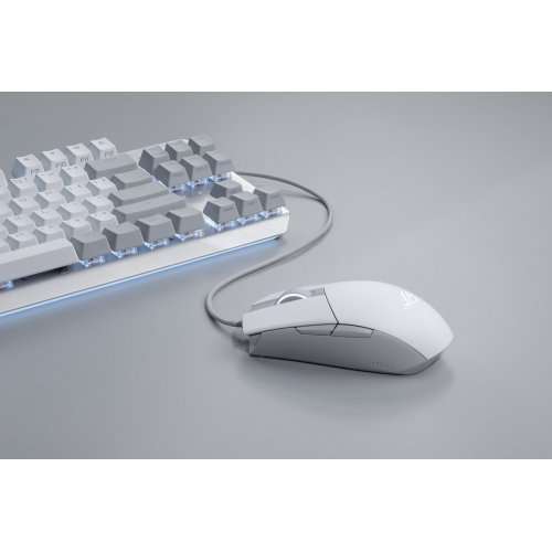 Купити Миша Asus ROG Strix Impact II (90MP02C0-BMUA00) Moonlight White - ціна в Києві, Львові, Вінниці, Хмельницькому, Франківську, Україні | інтернет-магазин TELEMART.UA фото