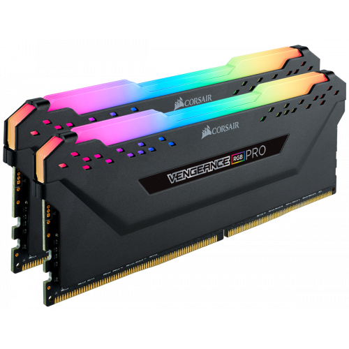 Фото ОЗП Corsair DDR4 16GB (2x8GB) 3600Mhz Vengeance RGB Pro Black (CMW16GX4M2D3600C18)